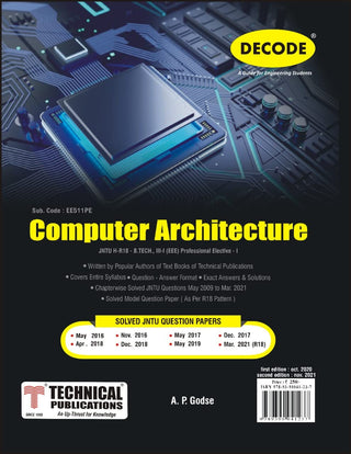 JNTU-H 18 कोर्ससाठी संगणक आर्किटेक्चर (III - I - EEE/Prof. Elec.-I - EE511PE) (डीकोड)