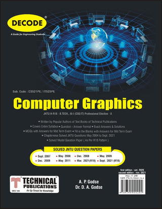 Computer Graphics for JNTU-H 18 Course (III - I - CSE/IT/Prof. Elec.-II - CS521PE) (Decode)