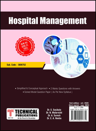 Hospital Management for BE Anna University R17 (VII- ECE/Open Elec.-III - OBM752)