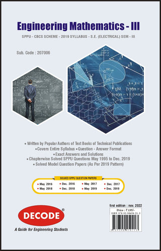 Engineering Mathematics -III  for SPPU 19 Course (SE - III - Electrical - 207006) (Decode)