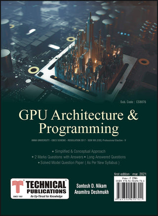 GPU Architecture and Programming  for BE Anna University R17 CBCS (VIII-CSE/Prof. Elec.-V- CS8076)