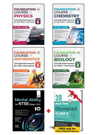 Class 8 Foundation Course in Physics, Chemistry, Mathematics, Biology with Case Study Approach & Mental Ability for JEE/ NEET/ Olympiad - 5th Edition