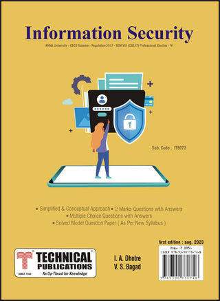 BE अण्णा विद्यापीठ R17 CBCS (VIII-CSE/IT/Prof. Elec.-IV- IT8073) साठी माहिती सुरक्षा
