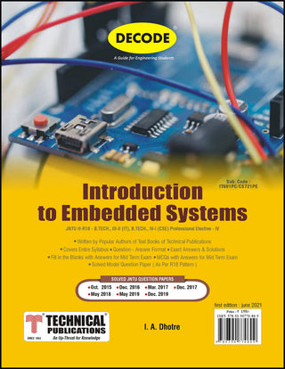 JNTU-H 18 कोर्स (III-II) ( IT ) - R18 - IT601PC आणि (IV - I - CSE - CS712PE) - प्रोफेशनल इलेक्टिव्ह (डीकोड) साठी एम्बेडेड सिस्टम्सचा परिचय
