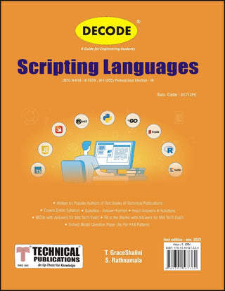 Scripting Languages for JNTU-H 18 Course (IV - I - ECE -EC712PE) - Professional Elective – III (Decode)