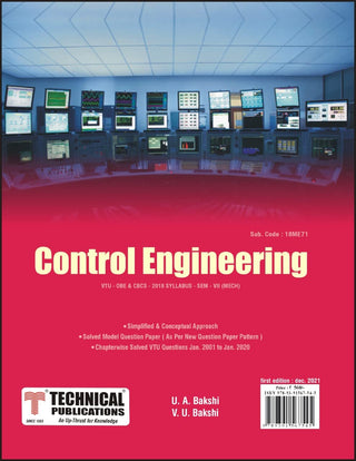 BE VTU कोर्स 18 OBE आणि CBCS (VII - MECH -18ME71) साठी नियंत्रण अभियांत्रिकी