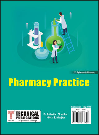 Pharmacy Practice -  for  B. PHARMACY  PCI SYLLABUS - 17  ( SEM VII - BP703T) - TEXTBOOK