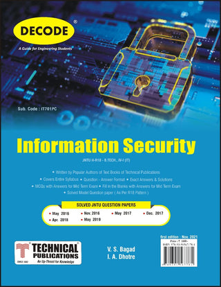 JNTU-H 18 कोर्ससाठी माहिती सुरक्षा (IV - I - IT - IT701PC) (डीकोड)