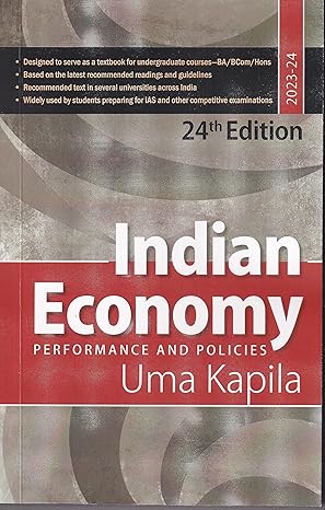 Indian Economy: Performance And Policies : 24th Edition, 2023 -24