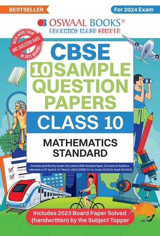 CBSE Sample Question Papers Class 10 Mathematics Standard Book (For Board Exams 2024) | 2023-24