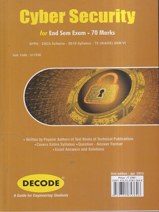Cyber Security for SPPU 19 Course (TE - VI - AI&DS - 317530) (Decode) (END SEM)