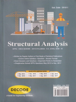 Structural Analysis for SPPU 19 Course (SE - IV - Civil - 201011) (Decode)