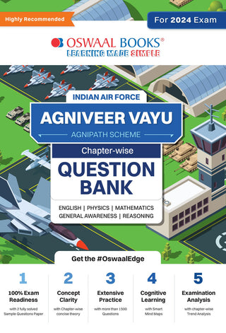 Indian Air Force - Agniveer Vayu (Agnipath Scheme) Question Bank | Chapterwise Topicwise For English | Physics | Mathematics | Reasoning | General Awareness For 2024 Exam