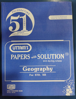 Uttam's Papers With Solution Geography STD - XII