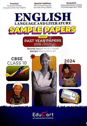 Sample Papers English Language & Literature Cbse 10 With Past Year Papers{20182023}2024