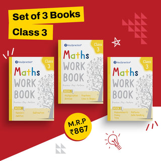Maths Workbook Class 3 (Set of 3 Books)