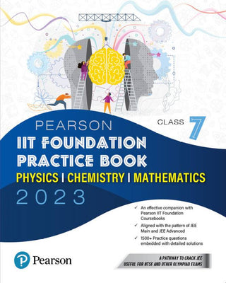 Pearson IIT Foundation Practice Book Physics, Chemistry & Mathematics - Class 7