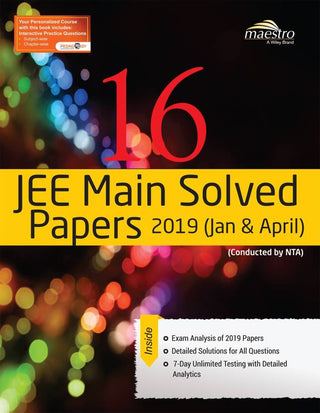 Wiley's 16 JEE Main Solved Papers 2019 (Jan & April)