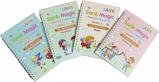 Sparrow Sank Magic Practice Copybook For Kids (4 Book +1 Pen + 10 Refill + 1 Grip)
