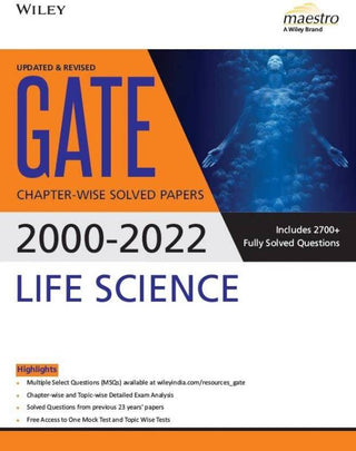 Wiley's GATE Life Science Chapter-Wise Solved Papers (2000-2022)