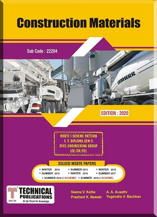 Constructional Materials for MSBTE  I  Scheme (II - Civil - 22204)