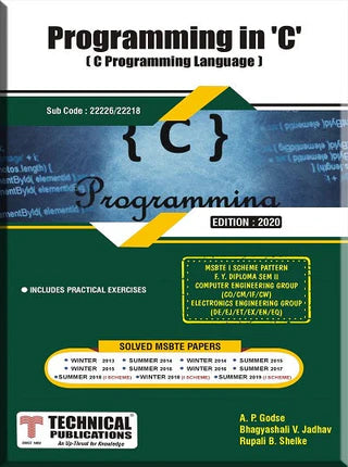 C Programming Language for MSBTE I Scheme (II - Elex. - 22218) &Progra ...
