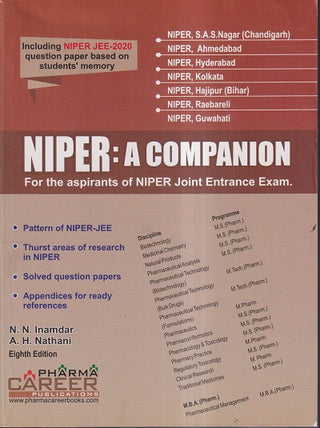 NIPER: A Companion For The Aspirant Of Nipper Joint Entrance Exam