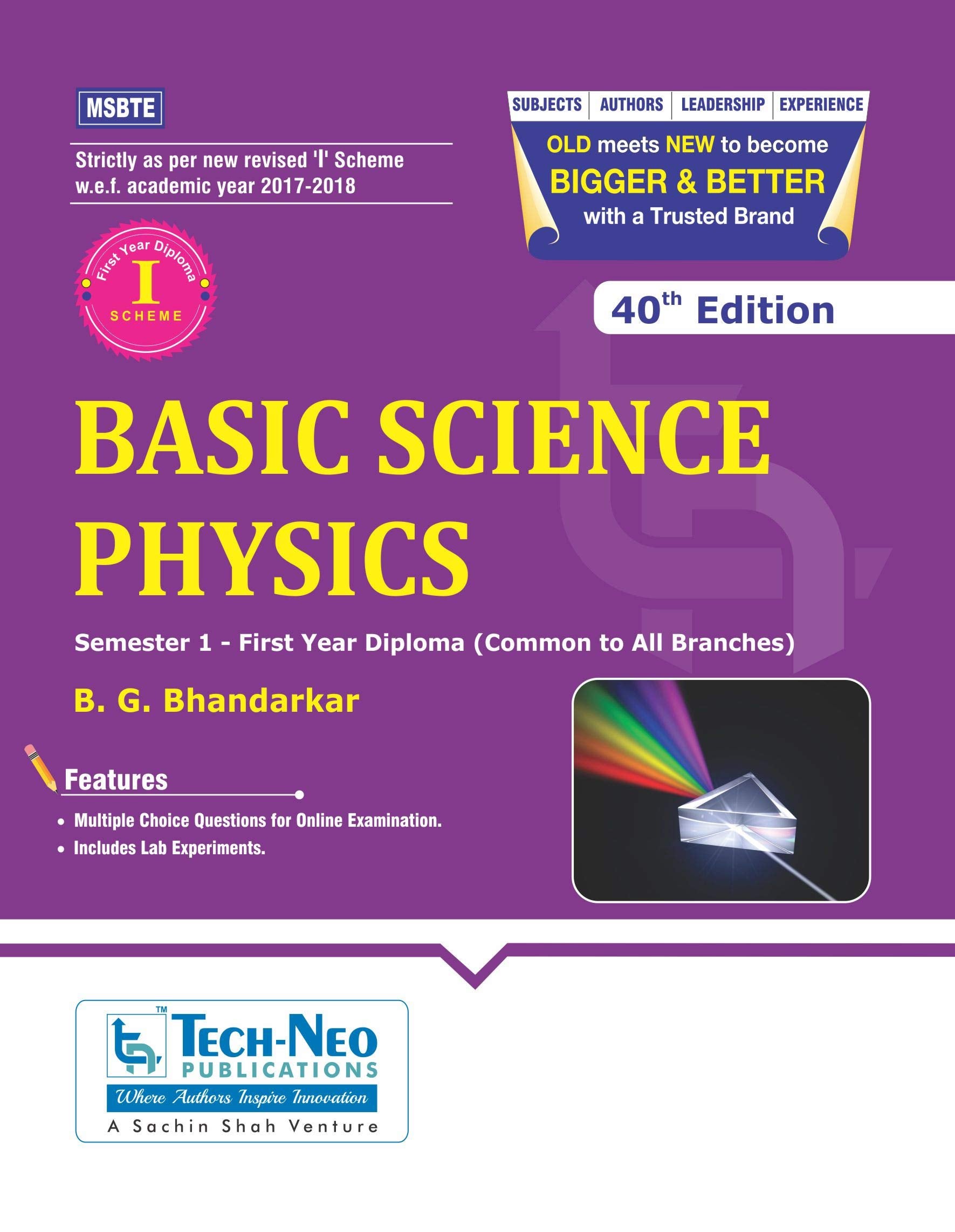 Basic Science Physics Basic Science Physics (MSBTE First Year Diploma Sem-1) (40th Edition ...