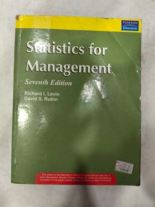 Statistics For Management