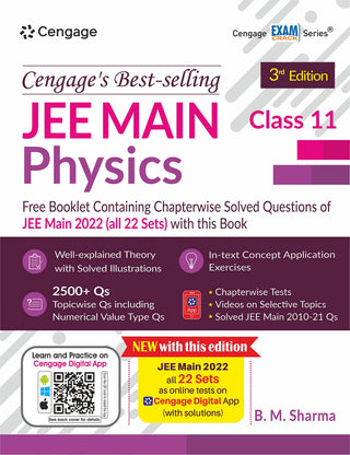 जेईई मेन फिजिक्स: इयत्ता 11 (पुस्तक + पुस्तिका) विनामूल्य ऑनलाइन मूल्यांकन आणि डिजिटल सामग्री 2023