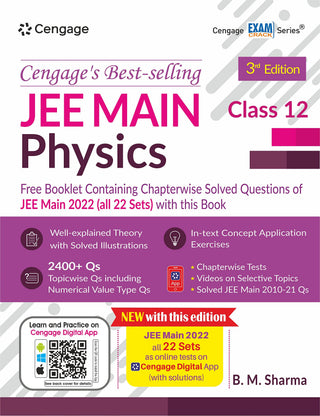 JEE मुख्य भौतिकशास्त्र: विनामूल्य ऑनलाइन मूल्यांकन आणि डिजिटल सामग्री 2023 सह इयत्ता 12 (पुस्तक + पुस्तिका)