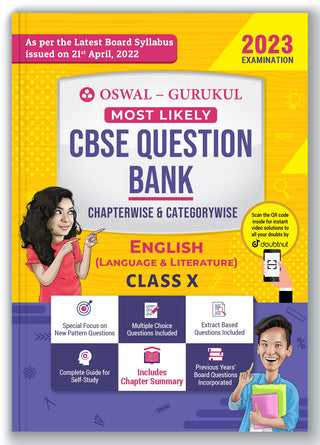 CBSE Question Bank English Language & Literature Class 10
