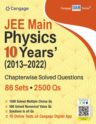जेईई मुख्य भौतिकशास्त्र 10 वर्षे (2013-2022) प्रकरणानुसार सोडवलेले प्रश्न 86 संच, 2500 प्रश्न