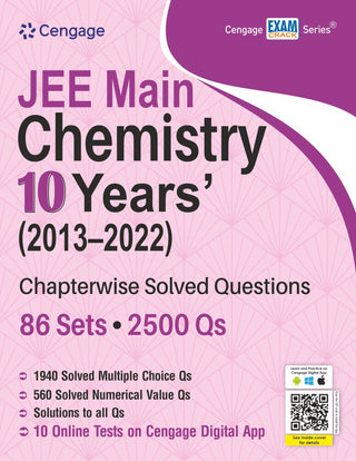 JEE मुख्य रसायनशास्त्र 10 वर्षे (2013-2022) प्रकरणानुसार सोडवलेले प्रश्न 86 संच, 2500 प्रश्न