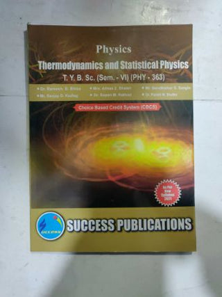 थर्मोडायनामिक्स आणि स्टॅटिस्टिकल फिजिक्स TYBSc. (SEM -VI)
