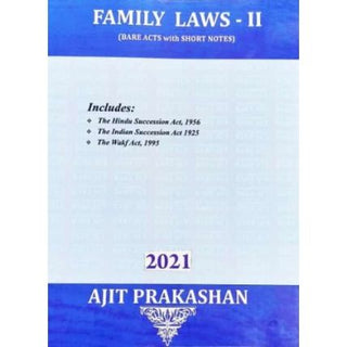 Family Law-II (Bare Acts With Short Notes) 2021