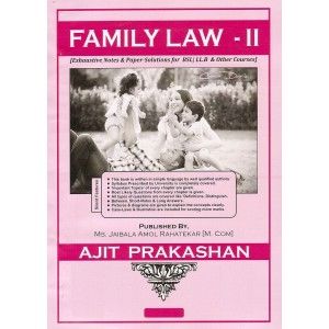 Family Laws - II Notes For B.S.L & LL.B (English)