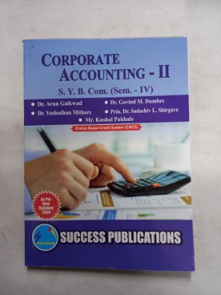 कॉर्पोरेट अकाउंटिंग - II (SYB .Com-Sem-IV)