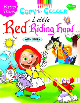 Fairy Tales Copy To Colour Little Red Riding Hood