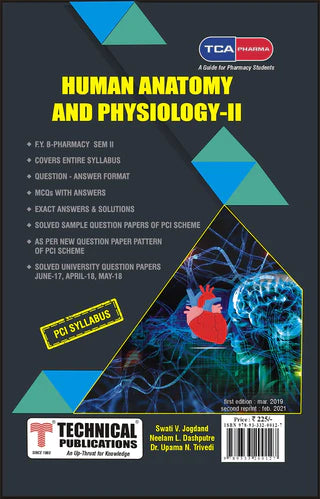 Human Anatomy And Physiology II for  B. PHARMACY  PCI SYLLABUS - 17  ( SEM II - BP201T) TCA PHARMA