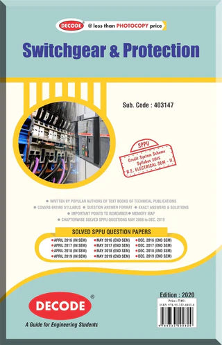 Switchgear & Protection for SPPU 15 Course (BE - II - Electrical - 403147) (Decode) (OLD EDITION)