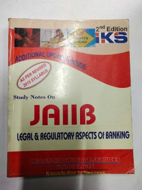 Study Notes On Jallb Legal & Regulatory Aspects Of Banking