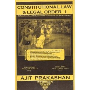 Notes On Constitutional Law & Legal Order - I Notes For LL.M - I Sem - I