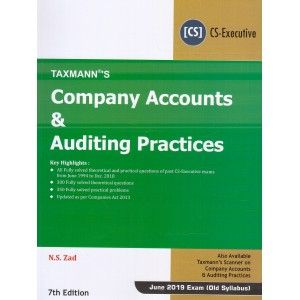 Company Accounts & Auditing Practices For CS Executive June 2019 Exam [Old Syllabus]