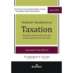 Students Handbook On Taxation For CA Inter November 2022 Exam