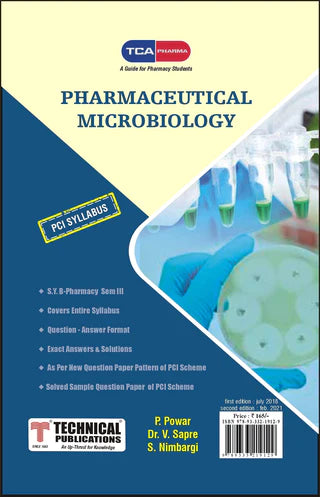 B. फार्मसी PCI अभ्यासक्रम - 17 ( SEM III - BP303T) TCA PHARMA साठी फार्मास्युटिकल मायक्रोबायोलॉजी