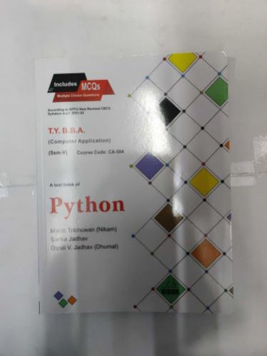 A Text Book Of PYTHON T.Y.B.BA. (Computer Application) (SEM V ...