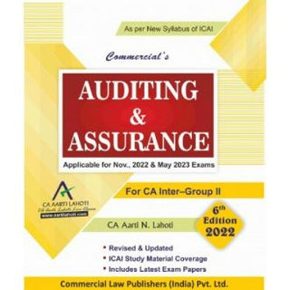 Auditing & Assurance For CA Inter November 2022 Exam [New Syllabus]