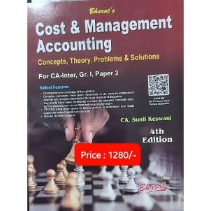Cost & Management Accounting Concepts Theory Problems & Solutions For CA Inter Group 1 Paper 3 4th Edition