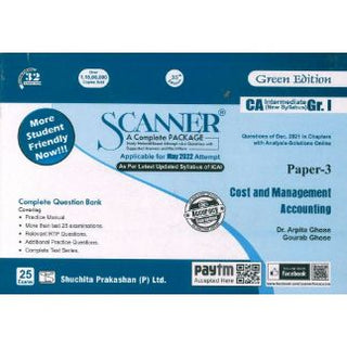 Cost & Management Accounting Solved Scanner For CA Inter Grp. 1 Paper 3 May 2022 Exam [New Syllabus]